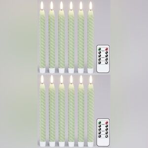 Amazon Lasumora Real Wax Flameless Taper Candles